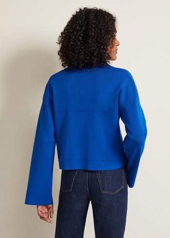 Phase Eight Maisie Zip Jackets Deep Blue Canada | GIBYZA-610